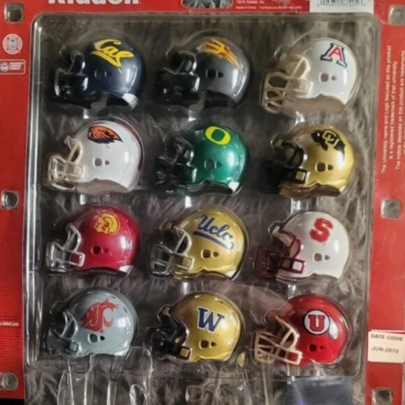 PAC 12 Conference Mini Helmet Set Of 12 Riddell 2” Pocket Size Helmet 2015 - Picture 2 of 11